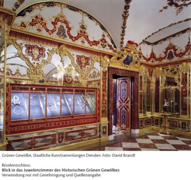 Juwelenzimmer im Historischen Grünen Gewölbe Dresden