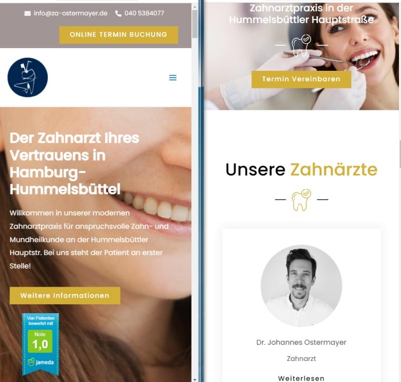 Suchmsachinenoptimierung und Homepage für Zahnarztpraxis in Dresden oder Hamburg